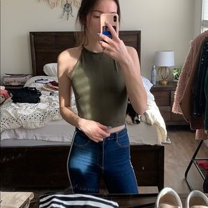 Green cami top